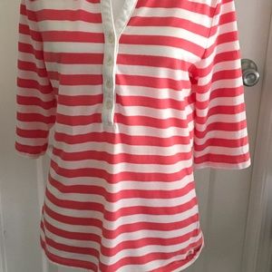 Victoria’s Secret pink blush stripe  long sleeve shirt